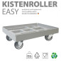 Preview: KISTENROLLER EASY 600x400 RAL 7037 grau
